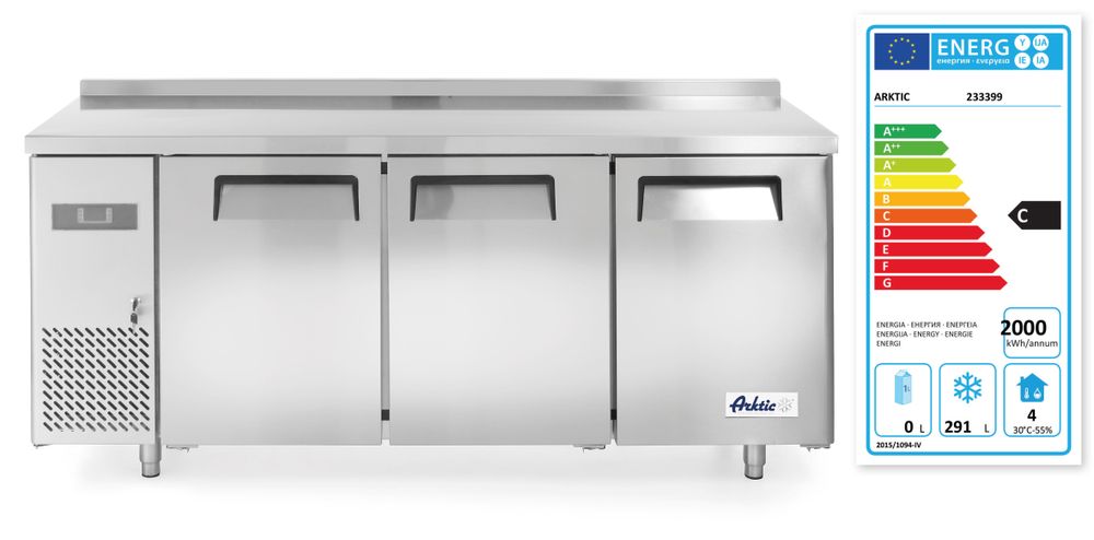 Tiefkühltisch dreitürig Kitchen Line 390 L Arktic Kitchen Line 291L 230V/550W 1800x600x(H)886mm