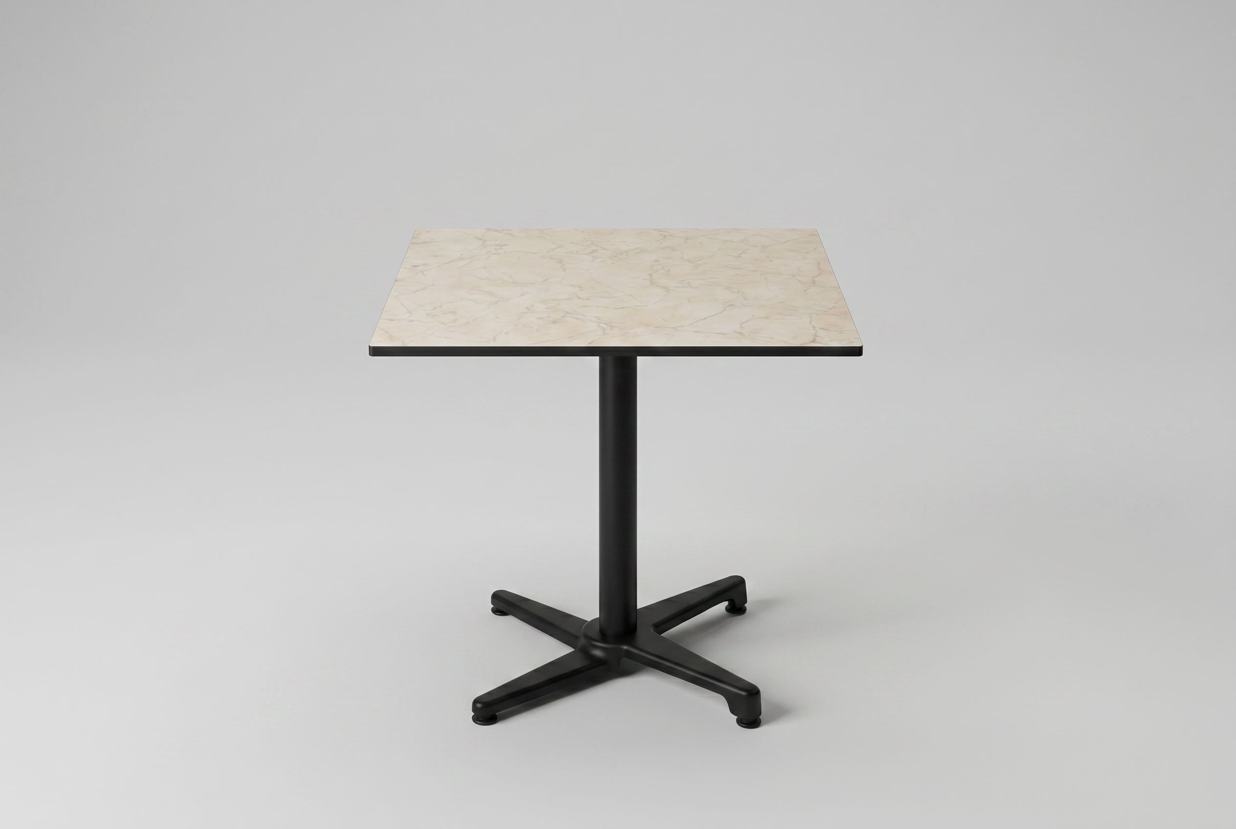 Dış Mekan Bistro Masası 70x70 cm Kompakt HPL Mermer Görünümlü Bej Modern - Pescara