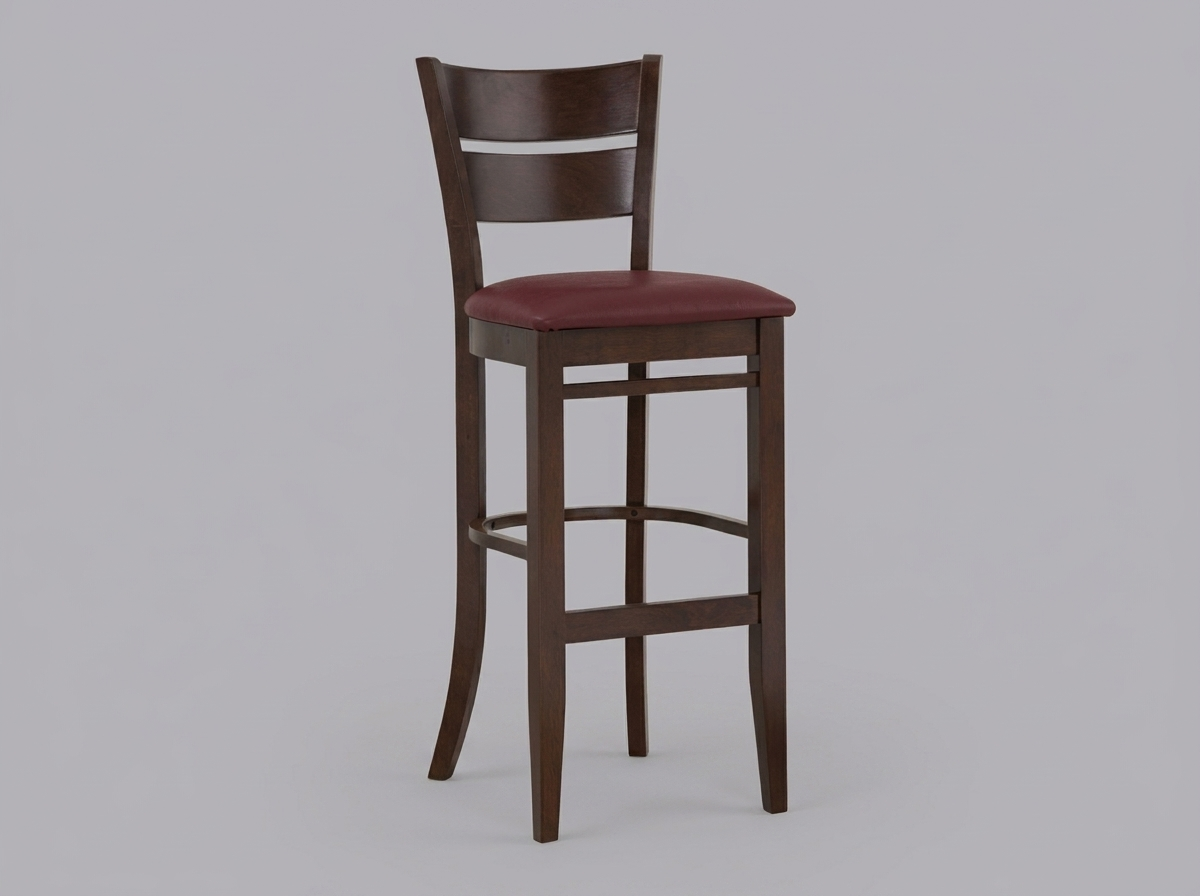 Barhocker Vollholz Kunstleder Rot Grace