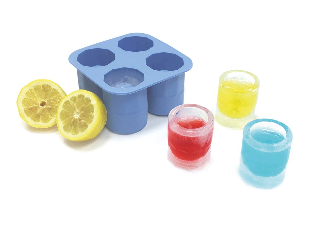 Eiswürfelform Shotglas BarUp Blau 12,2x12,2x(H)6cm