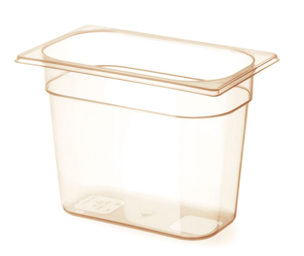 Gastronorm-Behälter 1/4 hochtemperatubeständig GN 1/4 38L Transparent 265x162x(H)150mm
