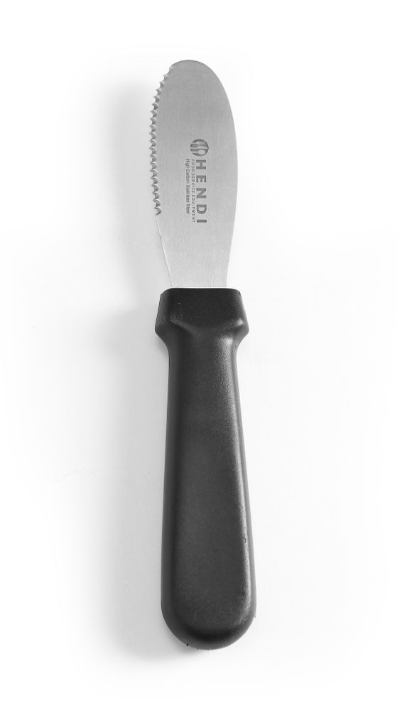 Brötchenstreicher - Wellenschliff Schwarz (L)210mm