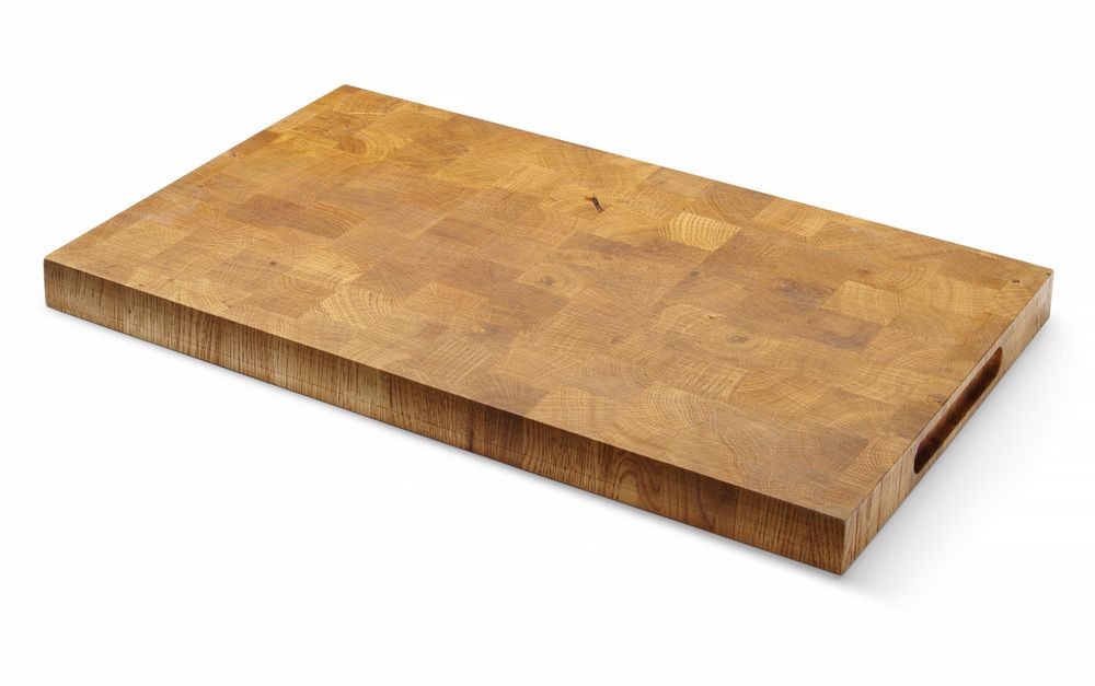 Servierbrett aus Eichenholz Hirnholz  53x32,5x(H)3,5cm