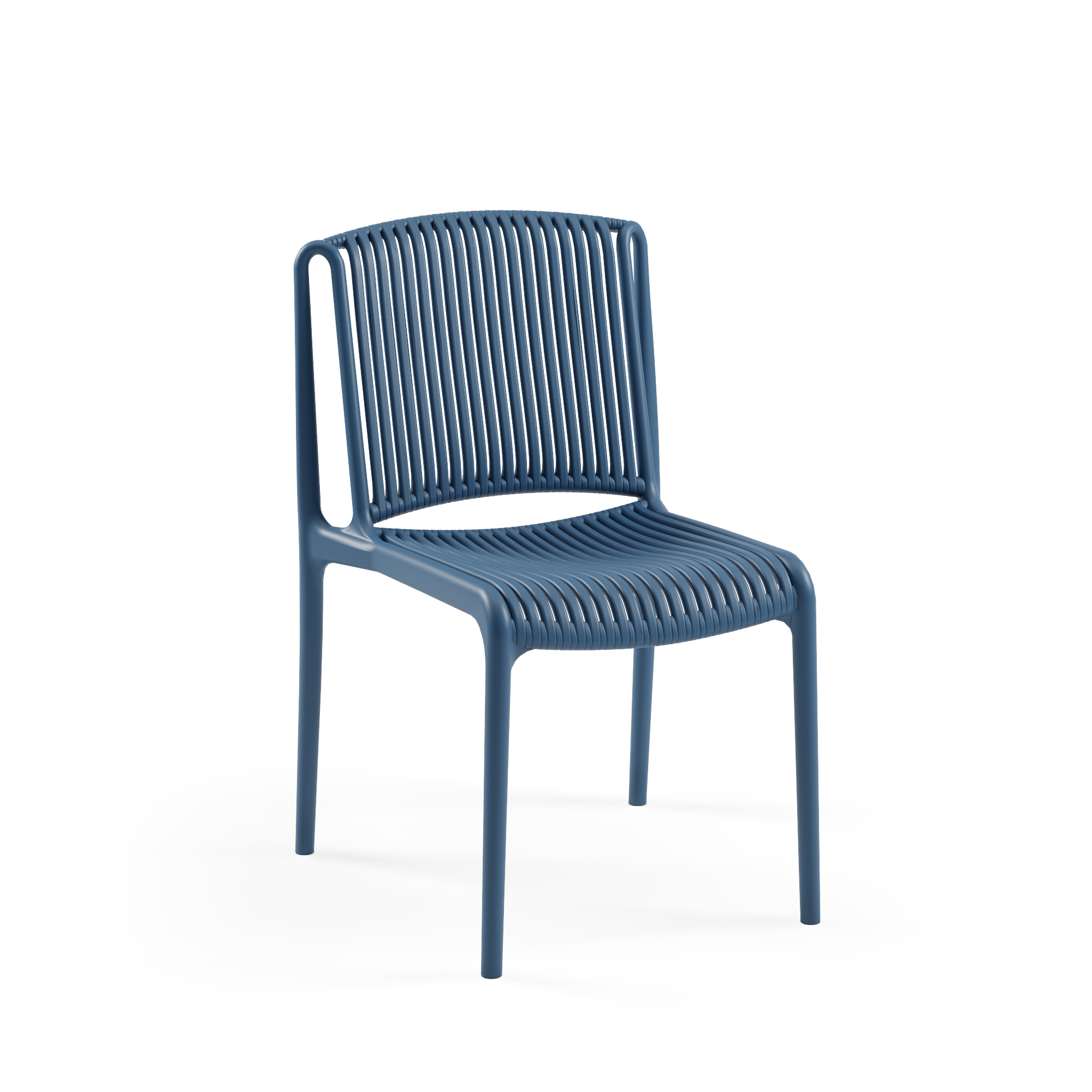 Outdoor Stuhl Sen Polypropylen für innen und Außenbereich Blau