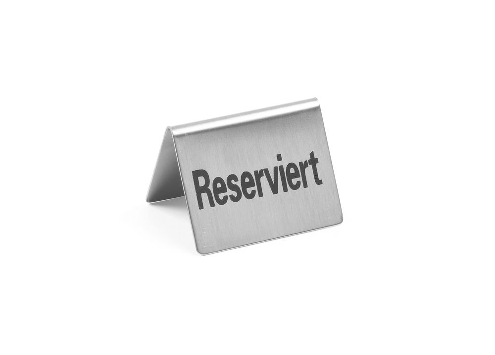 Tischschild Reserviert - 4 Stk.  Reserviert 50x35x(H)40mm