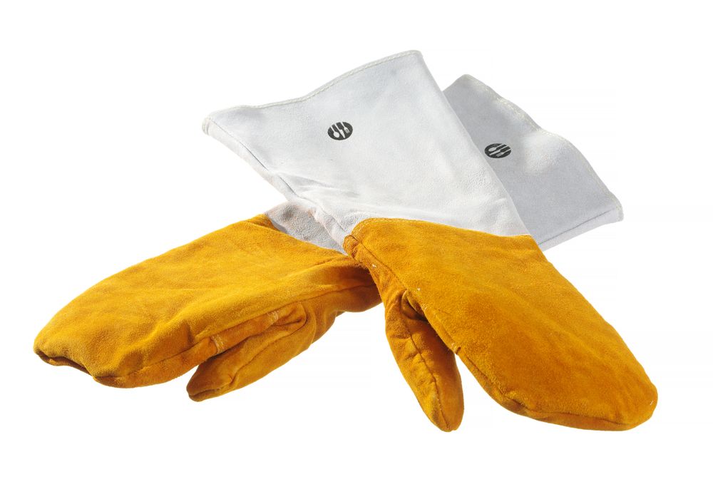 Leder-Grillhandschuhe hitzebeständig – 2 Stück    2 Stk.  (L)460mm-ING11712