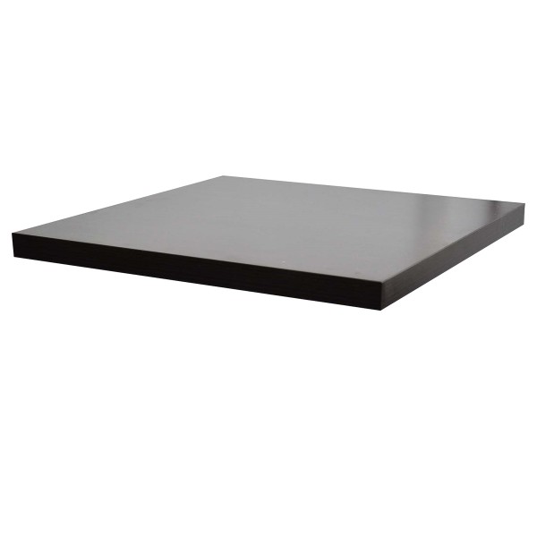 Bistro Tischplatte 60x60x3,6cm Dunkelbraun kratzfest mit ABS Schutzkante Milano