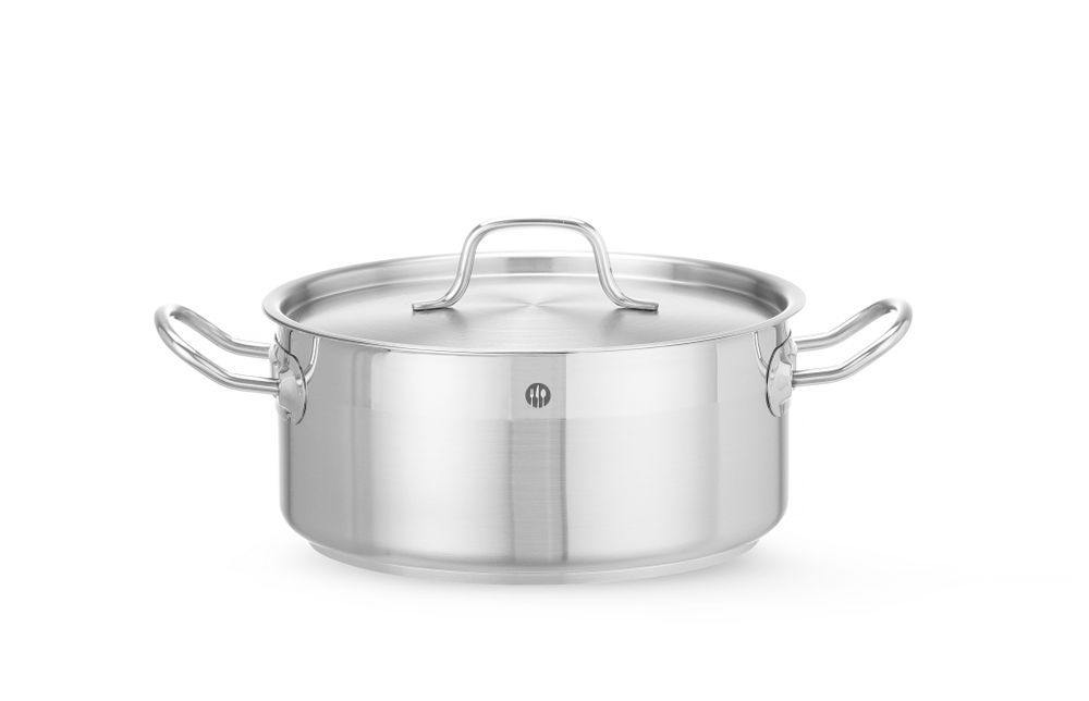 Kochtopf niedrig - mit Deckel Profi Line 4.8L ⌀240x(H)105mm