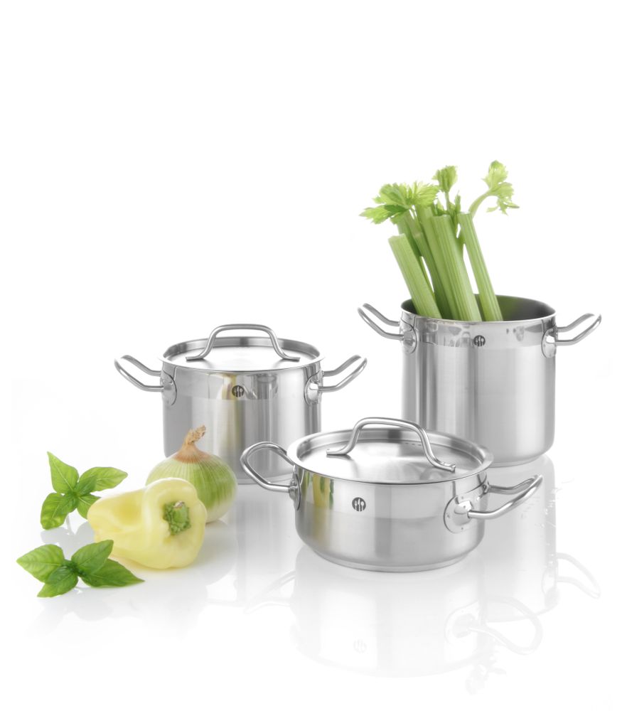 Kochtopf niedrig - mit Deckel Profi Line 1.5L ⌀160x(H)75mm