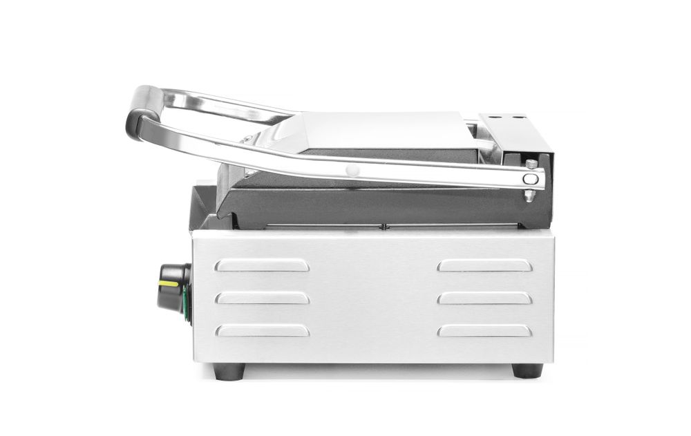 Kontaktgrill - Einzelversion    oben gerillt  unten glatt  230V/1800W  310x400x(H)510mm-ING11609