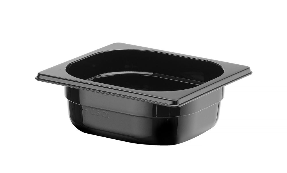 Gastronorm-Behälter 1/6 Profi Line GN 1/6 1L Schwarz 176x162x(H)65mm