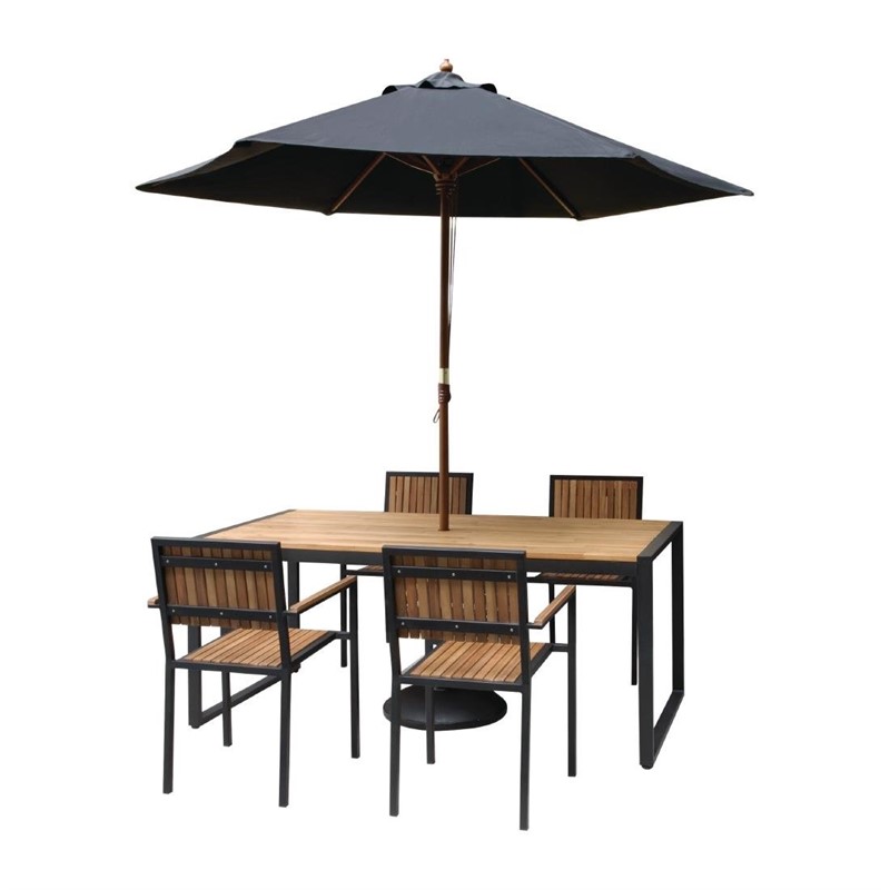 Garnituren 1+4 Lero Outdoor Tisch 120x80 und Stühle