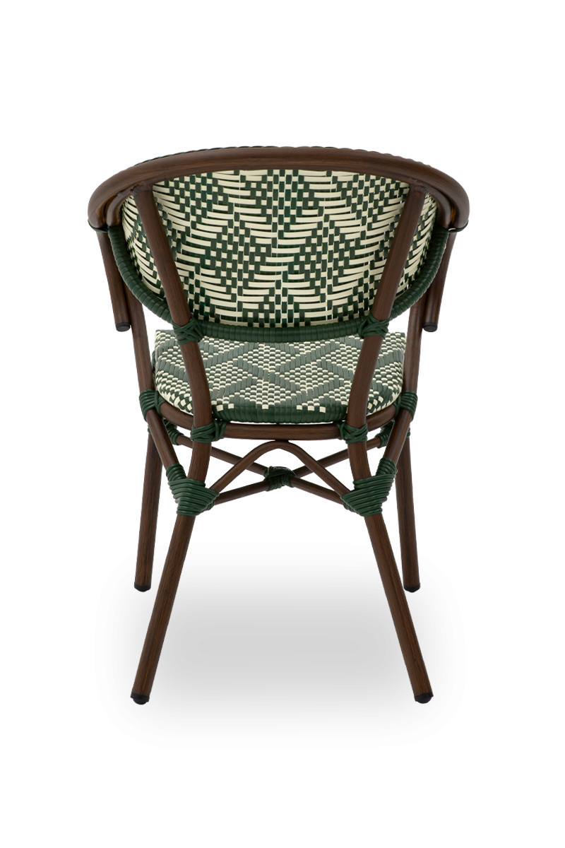 Stuhl Udine in Farbe Grün aus Technorattan Outdoor-ING10890