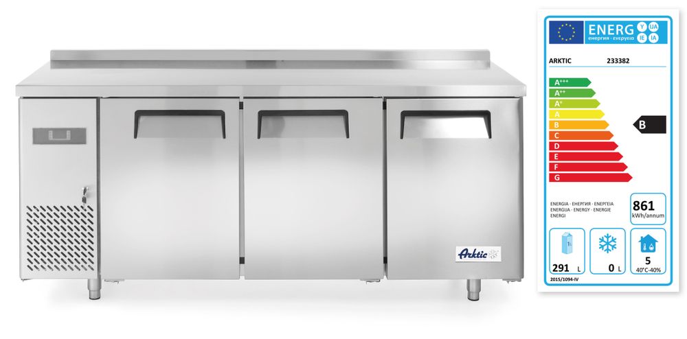 Kühltisch dreitürig Kitchen Line 390 L Arktic Kitchen Line 291L 230V/270W 1800x600x(H)886mm