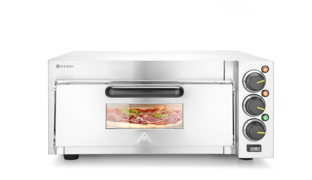 Pizzaofen kompakt Silber 230V/2000W 58x56x(H)27,5cm