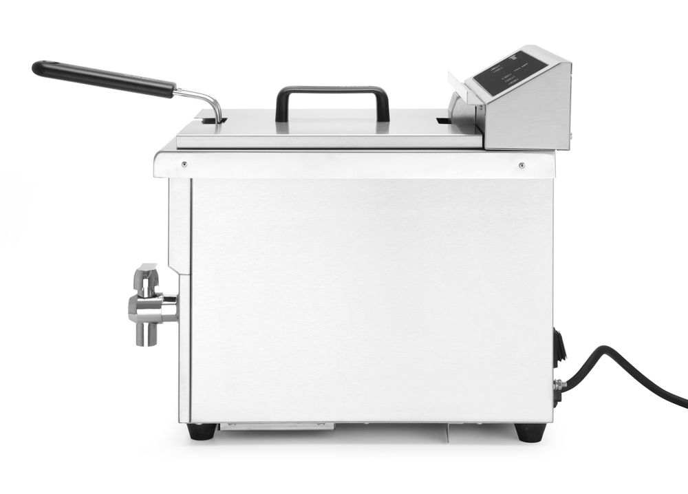 Induktionsfritteuse mit Ablasshahn - 8 l    8L  Grau  230V/3500W  288x619x(H)408mm-ING11581