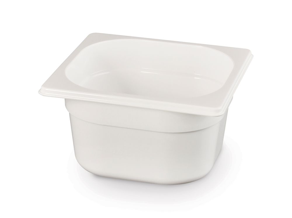 Gastronorm-Behälter 1/6 GN 1/6 16L Weiß 176x162x(H)100mm