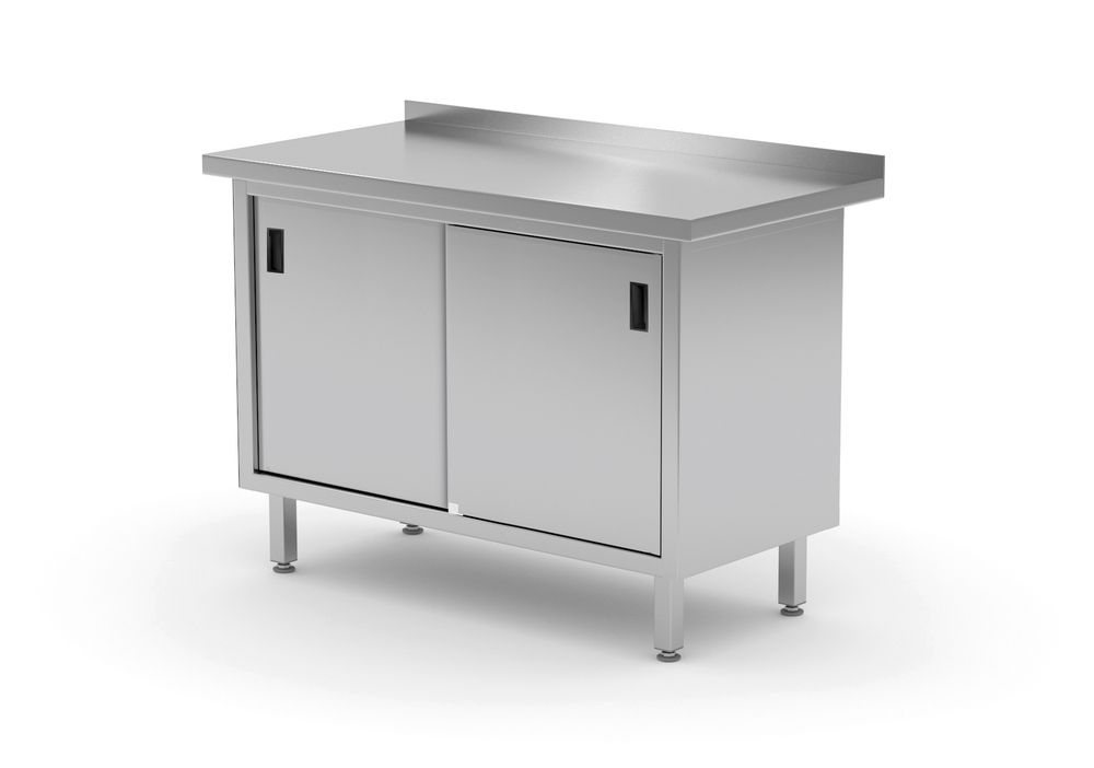 Wandarbeitstische mit Schrank und Schiebetüren – verschweißt 100x60cm