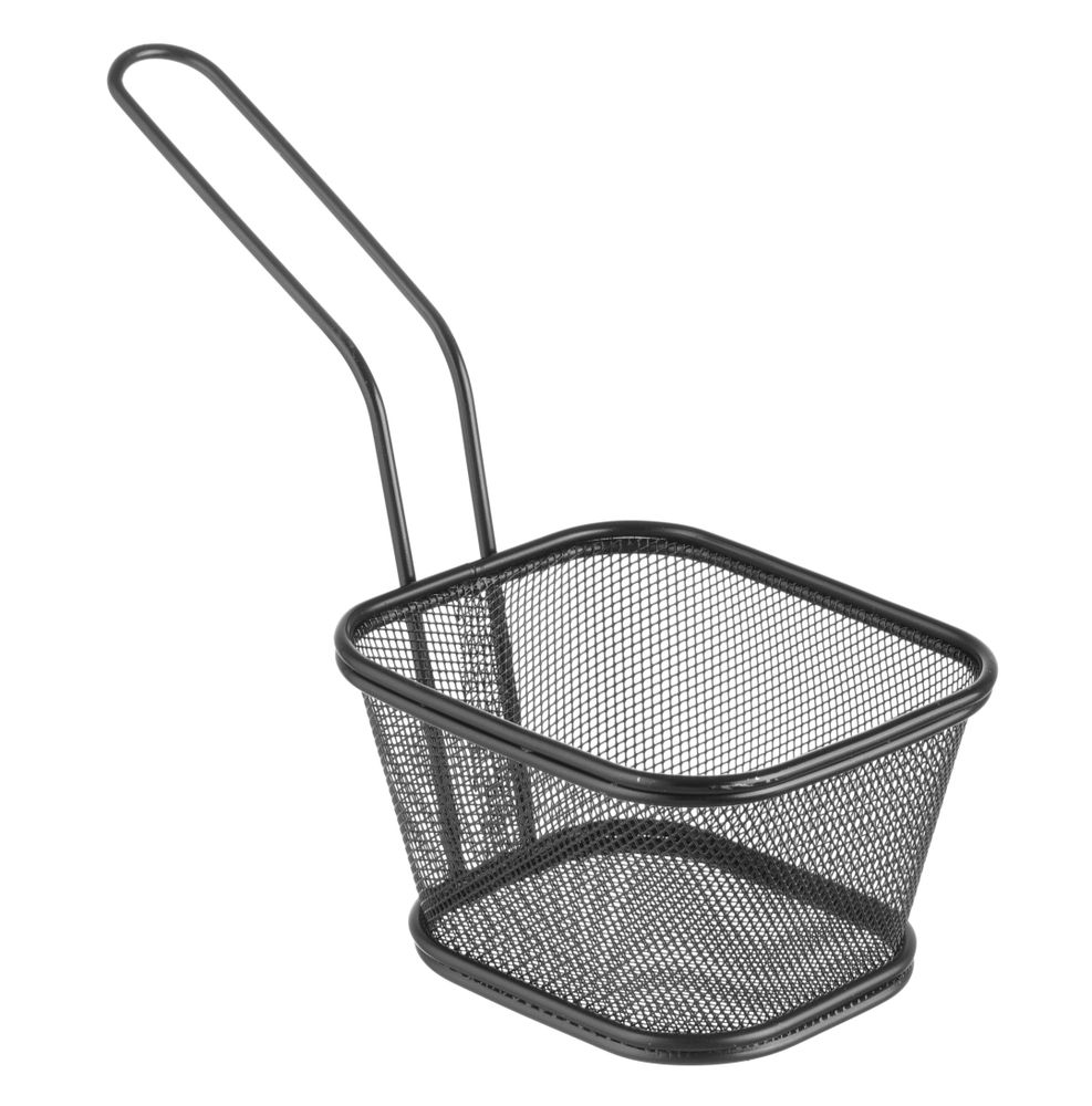 Miniatur-Frittierkörbe stapelbar schwarz  130x115x(H)80mm