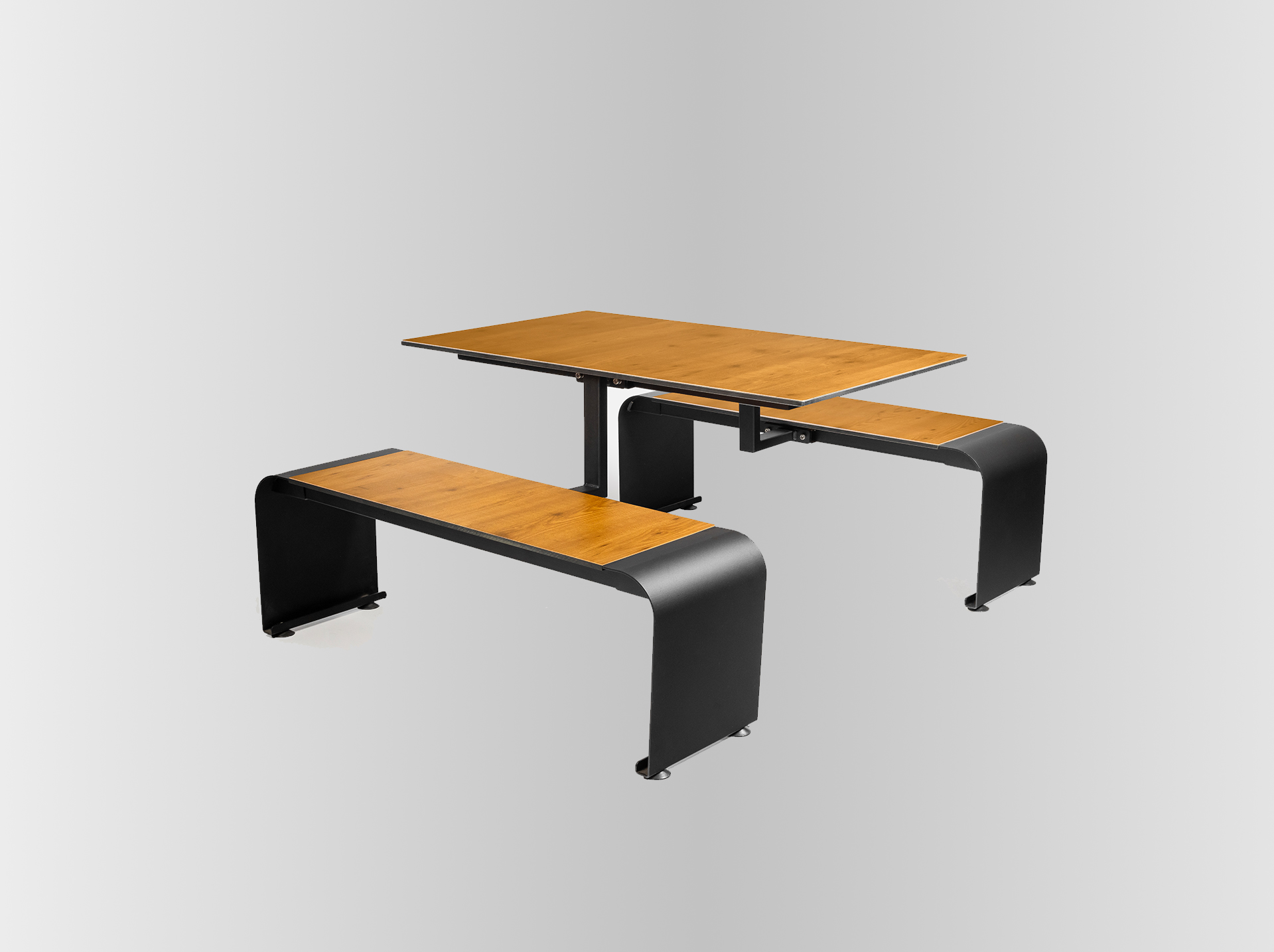 Gastro Outdoor Sitzgruppe Wartungsfreie Bank und Tisch 3 Set 120x70cm