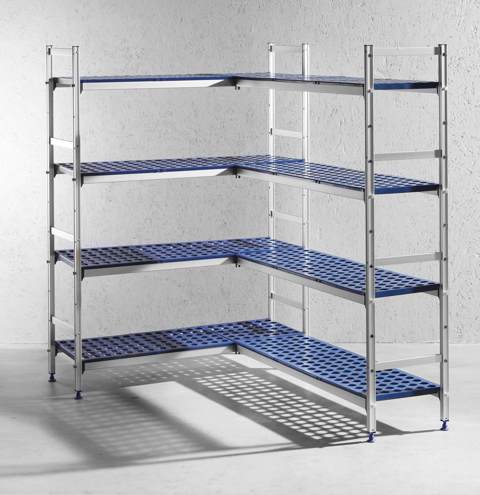 Regalsystem aus Aluminium für GN Behälter  1120x355x(H)1685mm
