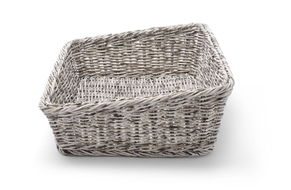 Brotkorb abgeschrägt Hellgrau 40x30x(H)12cm