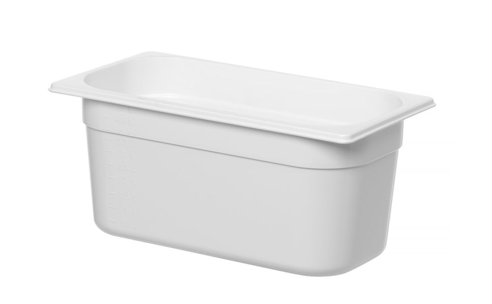 Gastronorm-Behälter 1/3 GN 1/3 57L Weiß 325x176x(H)150mm