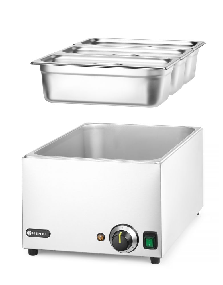 Set: Bain-Marie  Ranger + 3x GN 1/3 Behälter mit Deckel    GN 1/1  230V/1000W  590x332x(H)242mm
