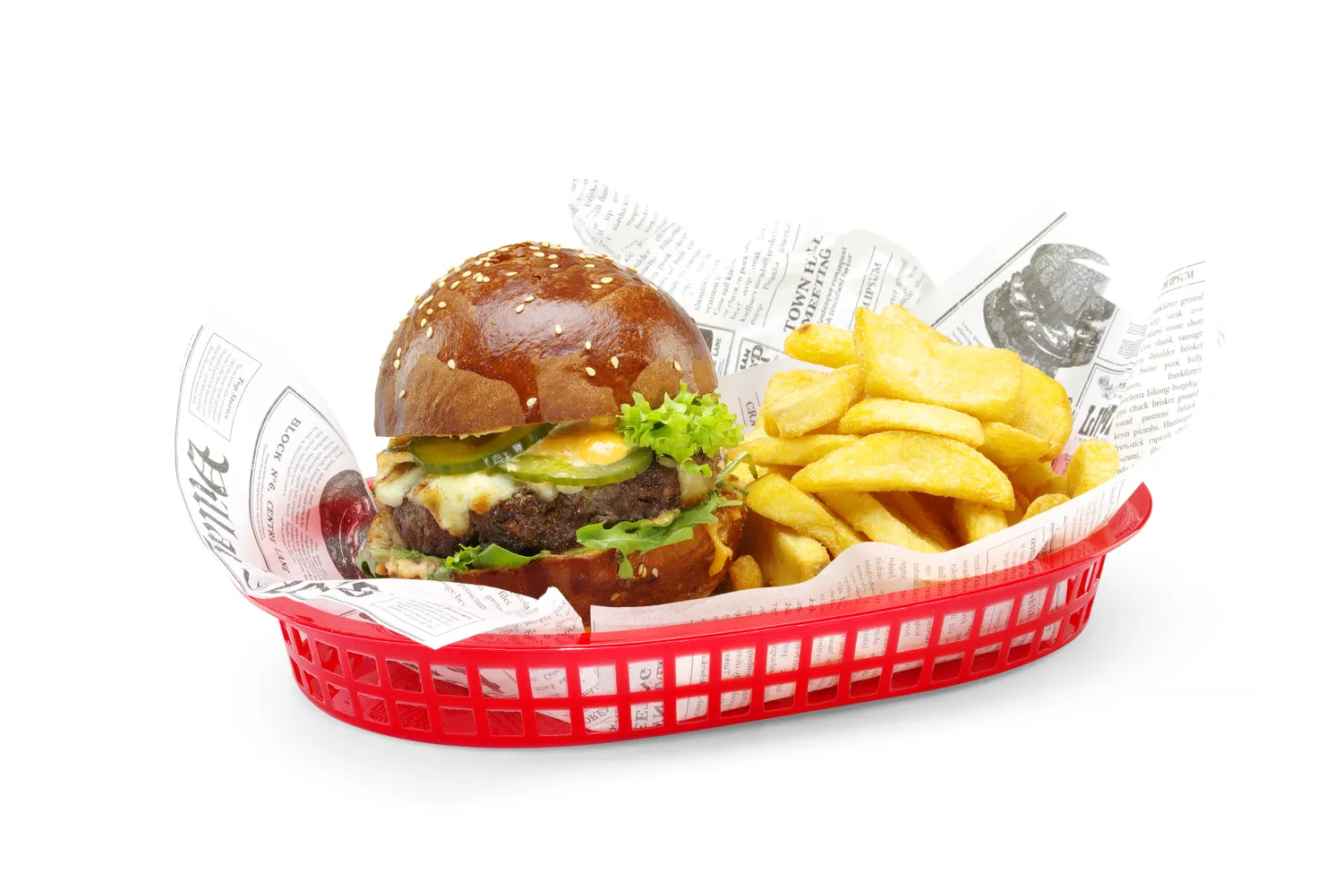 Servierkörbe im Fastfood-Stil Rot 6 Stück 275x175x(H)38mm