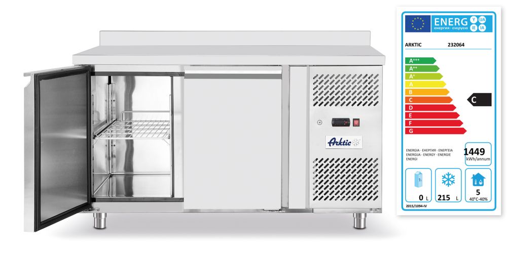 Tiefkühltisch zweitürig Profi Line 280 L Arktic Profi Line GN 1/1 420L 230V/600W 1360x700x(H)910mm