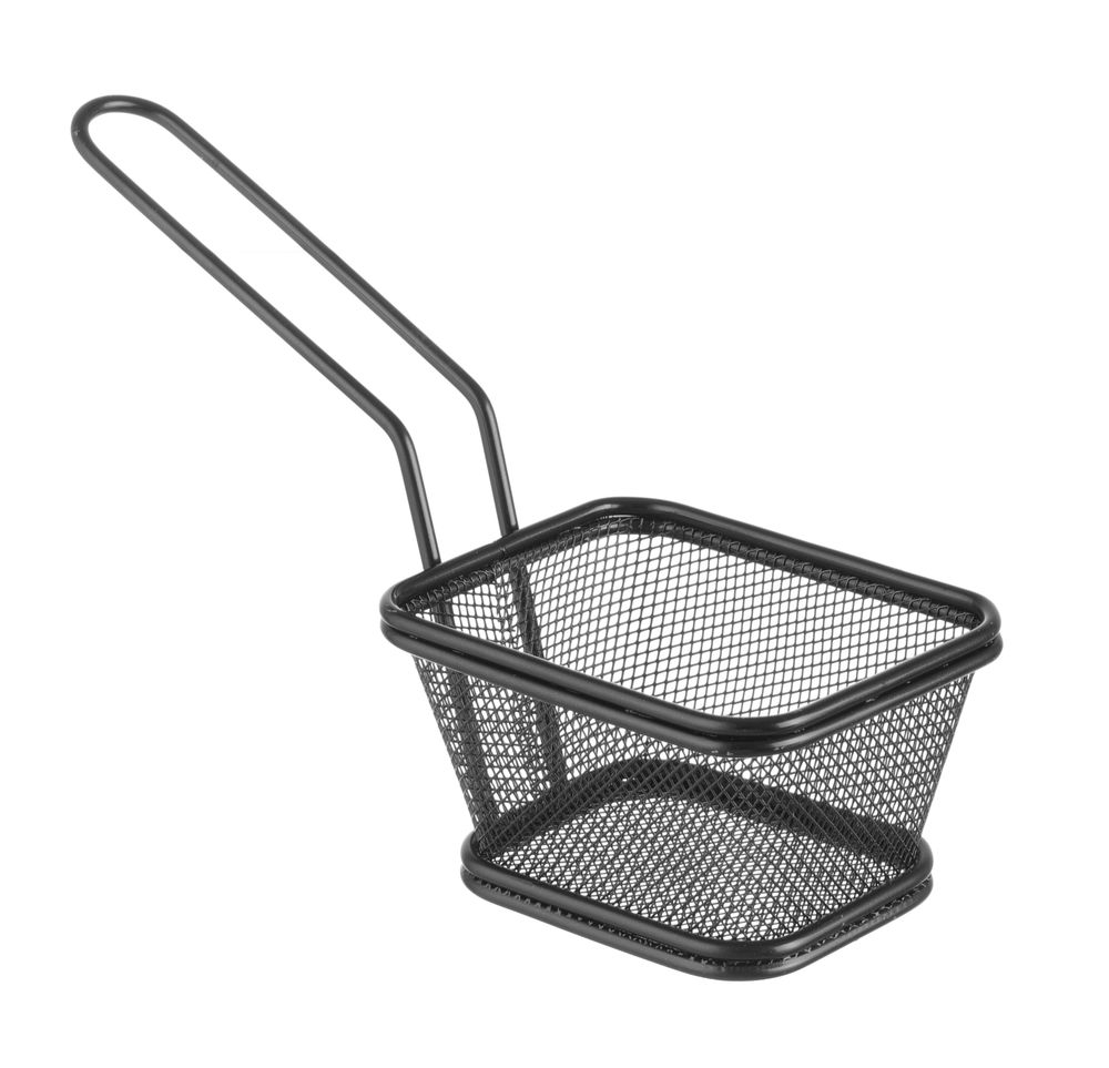 Miniatur-Frittierkörbe stapelbar schwarz  105x90x(H)60mm