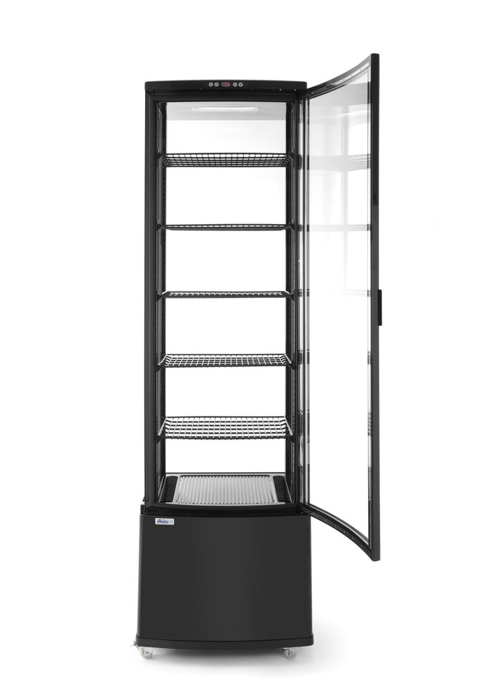 Kühlvitrine 270 Liter Arktic schwarz Schwarz 230V/290W 550x520x(H)1870mm-ING11199