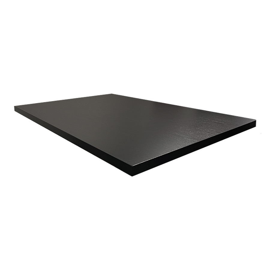 Bistro Tischplatte 150x70x3,6cm Schwarz kratzfest mit ABS Schutzkante Salo