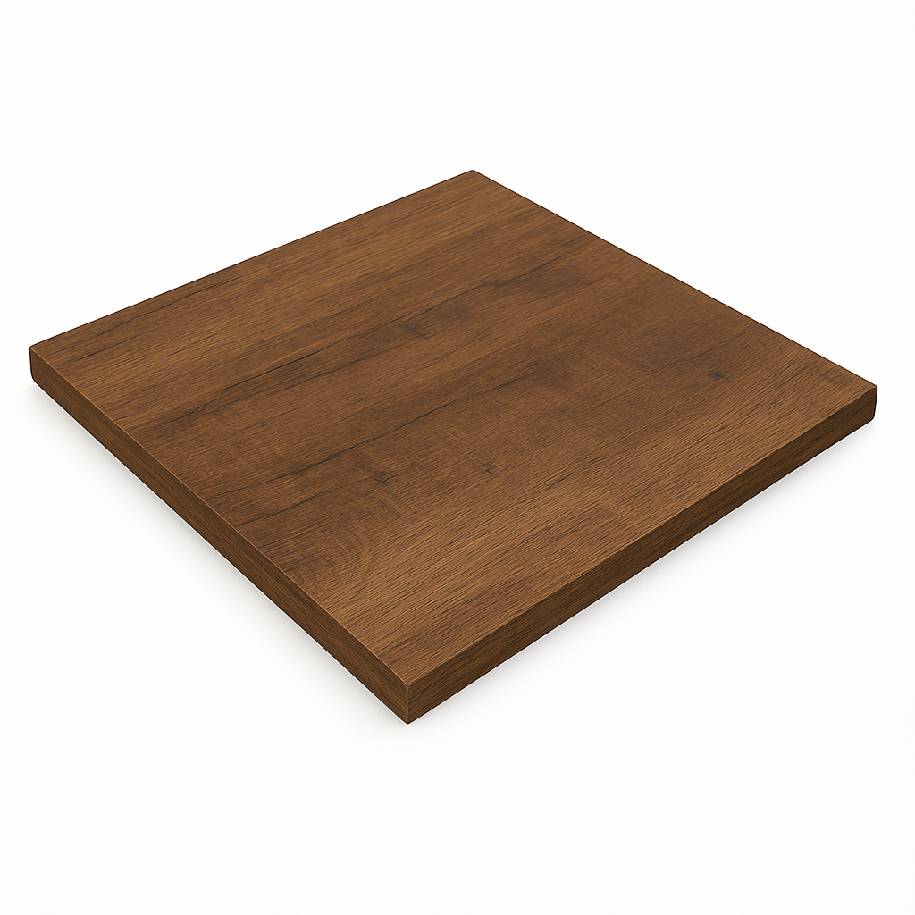 Outdoor Tischplatte 60x60cm Eiche Dunkel Holzoptik HPL