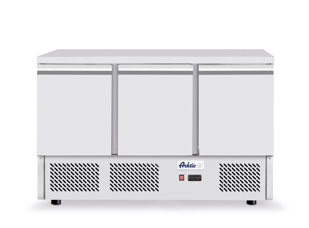 Kühltisch dreitürig Kitchen Line 380L Arktic 230V/220W 1375x700x(H)890mm-ING11209