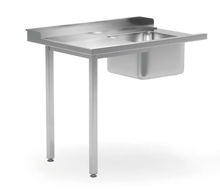Ladetisch mit Spülbecken für Geschirrspüler  rechte Seite 1200x700x(H)850mm