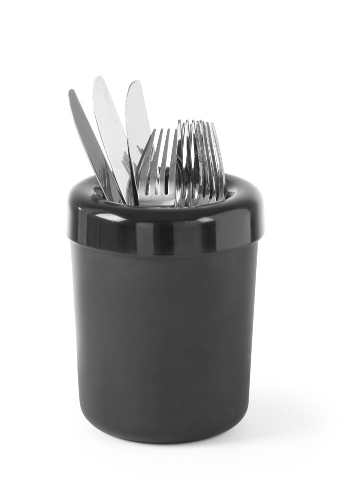 Tischabfalleimer oder Besteckhalter  Schwarz ⌀130x(H)160mm