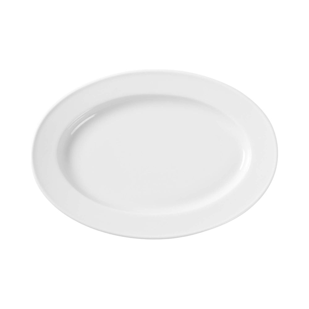 Platte oval  Weiß 340x240mm
