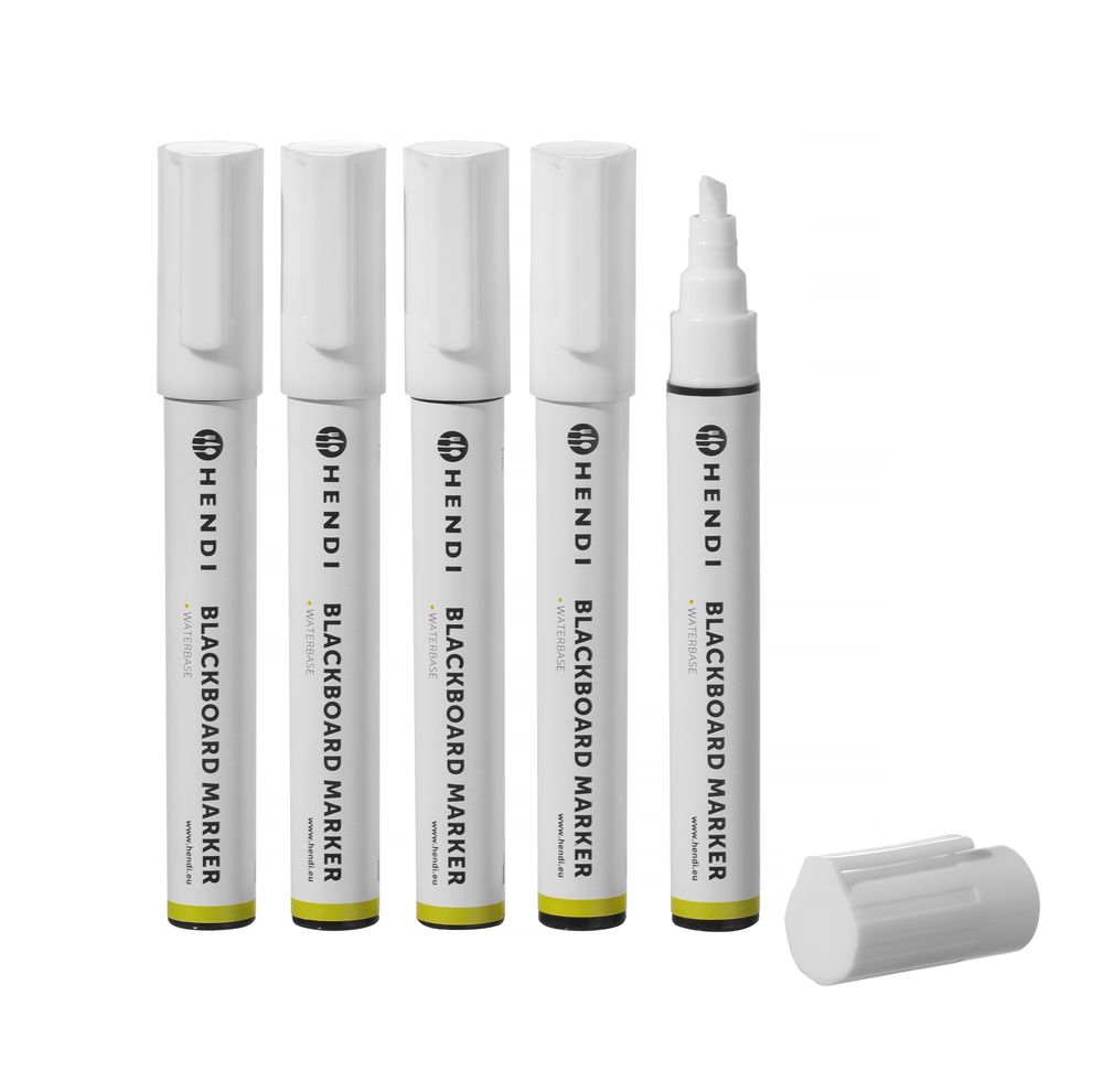 Kreidemarker 6 mm  5x weiß