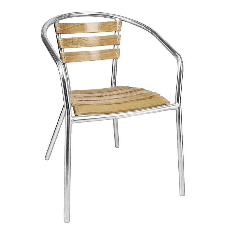 Outdoor Stuhl Hero Eschenholz für Außenbereich mit Armlehnen
